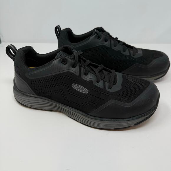 Keen Utility Shoes Men's 12D Black Composite Toe Work Shoes Rugged Comfort - Picture 10 of 14